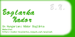boglarka nador business card
