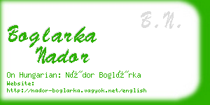 boglarka nador business card